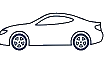 Silhouette der Karosserieform Coupé